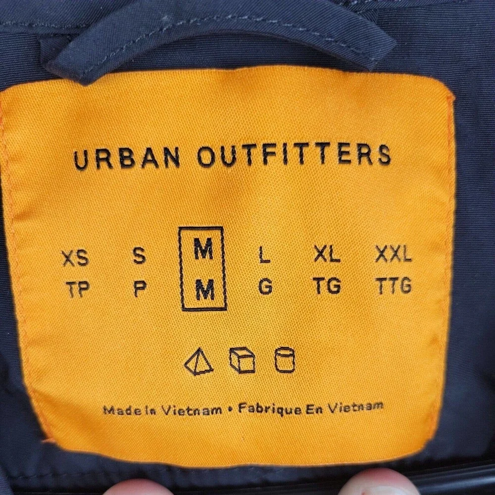 Urban Outfitters Mens Filed Utility Tactical Vest Jacket M Medium Black Fleece - Picture 4 of 5